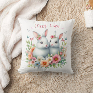 Osterhase personalisiert Aquarell Kissen