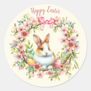 Osterhase personalisiert Aquarell Runder Aufkleber