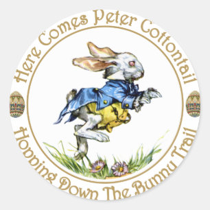 Osterhase - Peter Häschen kommt Runder Aufkleber