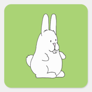 Osterhase Quadratischer Aufkleber