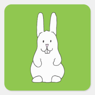 Osterhase Quadratischer Aufkleber