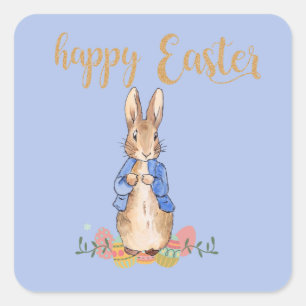 Osterhase Quadratischer Aufkleber