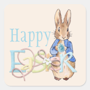 Osterhase Quadratischer Aufkleber