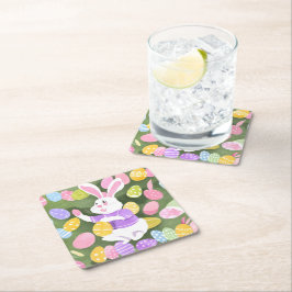 Osterhase Rechteckiger Pappuntersetzer