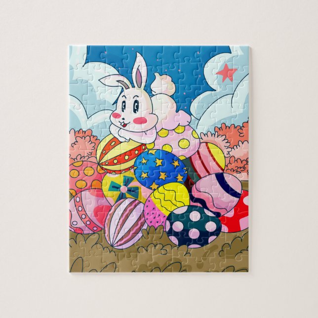 Osterhase Riesenei Berg Puzzle (Vertikal)