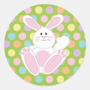 Osterhase Runder Aufkleber