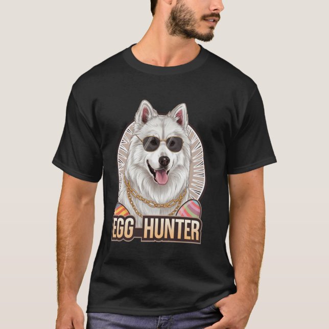Osterhase Samoyed Egg Hunter Hund Lover T-Shirt (Vorderseite)