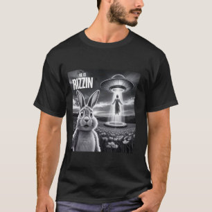 Osterhase Selfie Er ist rizzin lustig Jesus Weltra T-Shirt