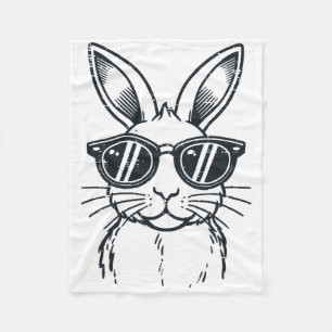 Osterhase Sonnenbrille Vintage Hase Männer Frauen Fleecedecke