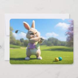 Osterhase spielt Golf in der Lowcountry Feiertagskarte