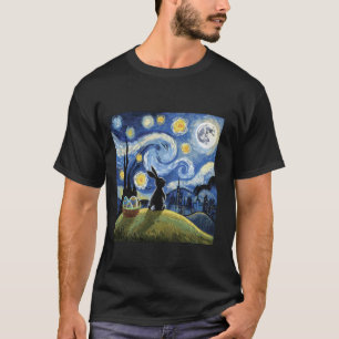 Osterhase Sternennacht Post-impressionist Famil T-Shirt