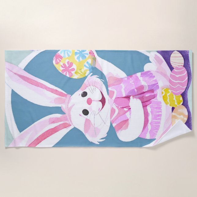 Osterhase Strandtuch (Vorderseite)
