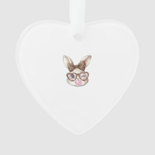 Osterhase Süße Brille Leopard Hase Kaninchen Oster Ornament