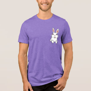 Osterhase T-Shirt Taschenhase Hasenhemd Tri-Blend Shirt