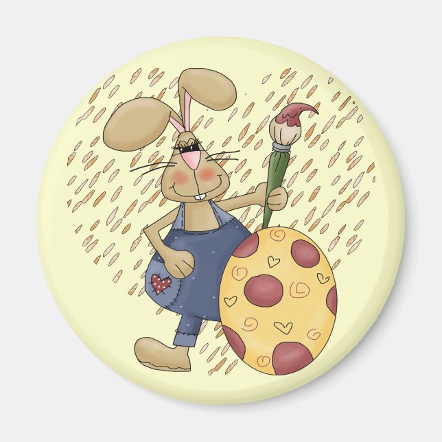 Osterhase T Shirts und Geschenke Magnet (Vorne)