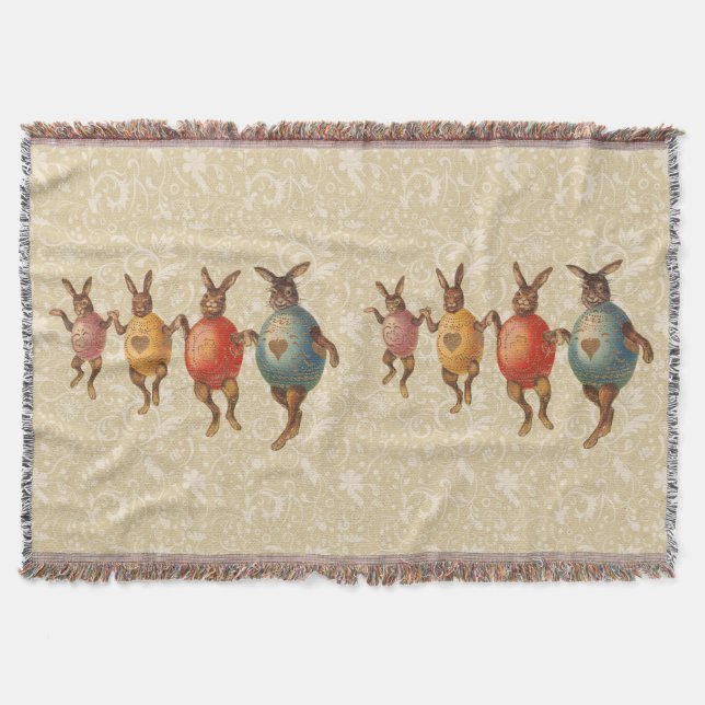 Osterhase Tanzende Eier Decke (Vorderseite)