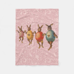 Osterhase Tanzende Eier Fleecedecke