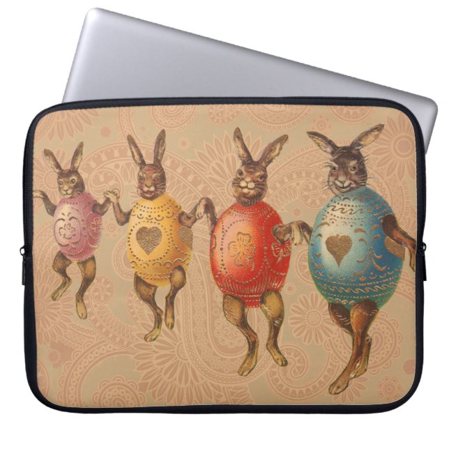 Osterhase Tanzende Eier Laptopschutzhülle (Vorderseite)