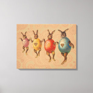 Osterhase Tanzende Eier Leinwanddruck