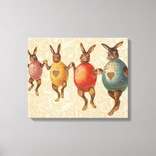 Osterhase Tanzende Eier Leinwanddruck