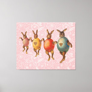 Osterhase Tanzende Eier Leinwanddruck