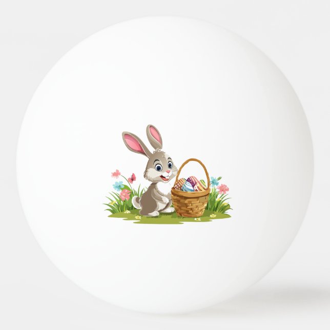 Osterhase Tischtennisball (Vorderseite)