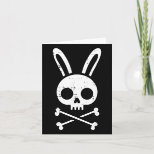 Osterhase Totenkopf Kreuz Knochen Hase Goth Männer Karte