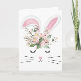 Osterhase und Blume Karte