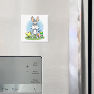 Osterhase und das gelbe Huhn Magnet