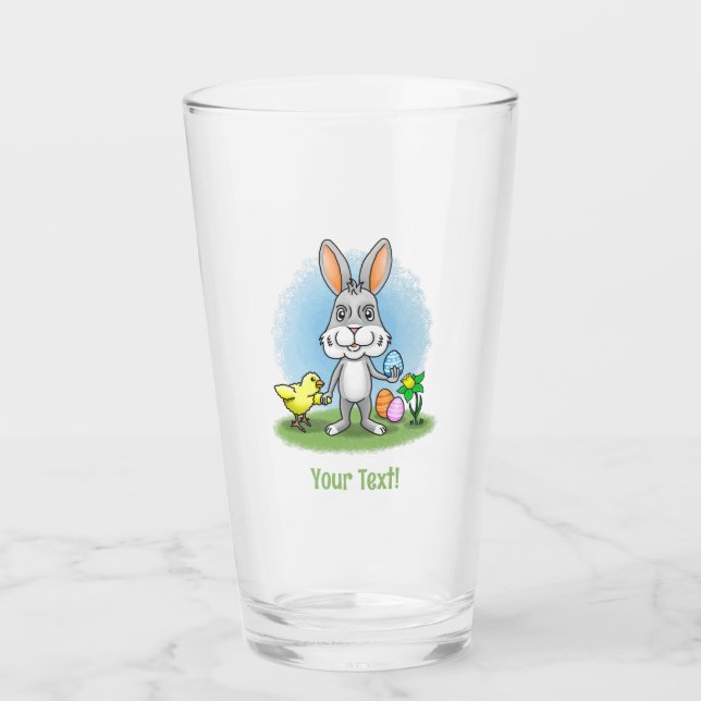Osterhase und das Huhn Glas (Vorderseite)