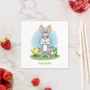 Osterhase und das Huhn Serviette