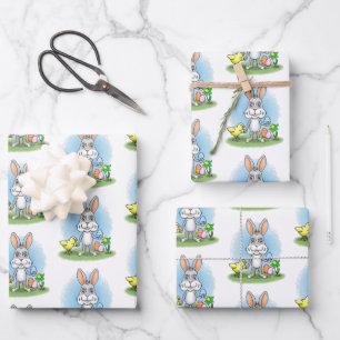 Osterhase und die bunten Ostereier Geschenkpapier Set