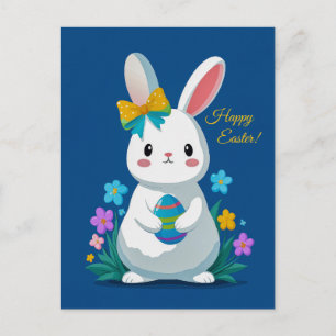 Osterhase und Ei Feiertagspostkarte