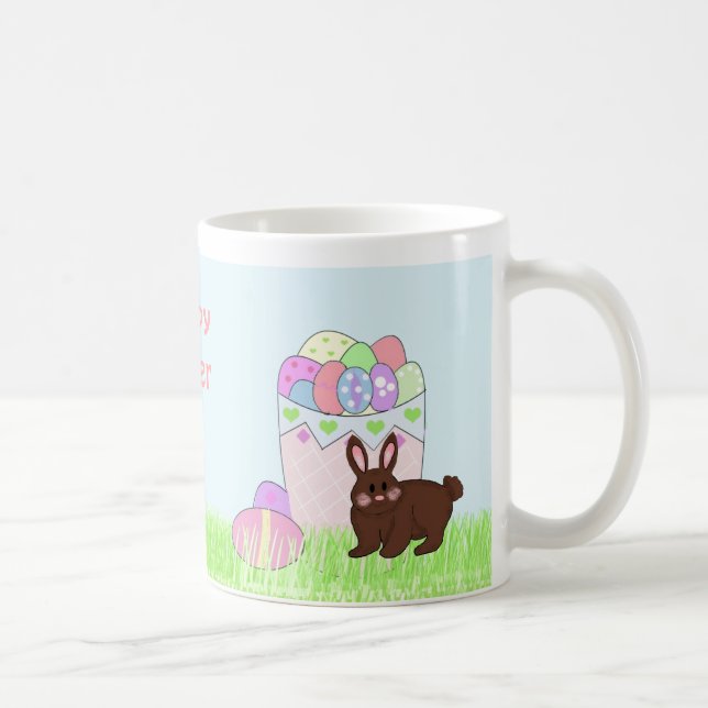 Osterhase und Eier Kaffeetasse (Rechts)