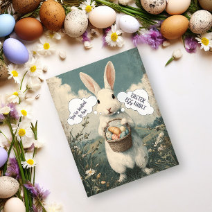 Osterhase und Eier Ostereiersuche Feiertagspostkarte