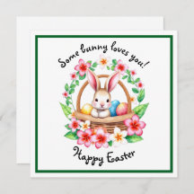 Osterhase und Eierkorb