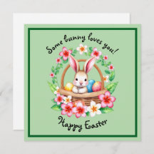 Osterhase und Eierkorb