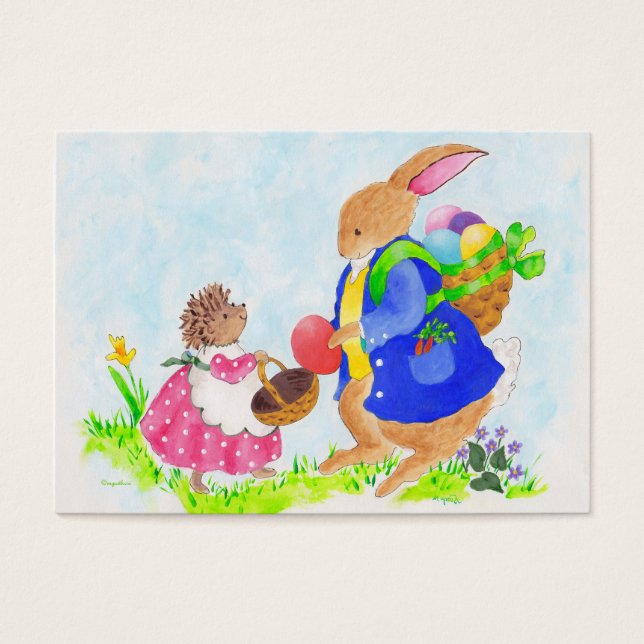 Osterhase und Heddy-Igel (Vorderseite)