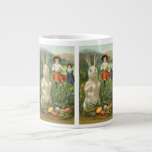 Osterhase und Kinder frohe Ostern Jumbo-Tasse