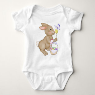 Osterhase und Korb Baby Strampler