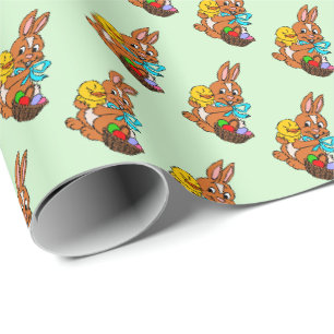 Osterhase und Küken Geschenkpapier