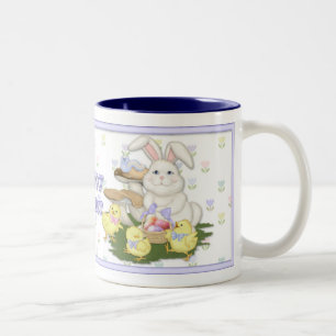 Osterhase und Küken Zweifarbige Tasse