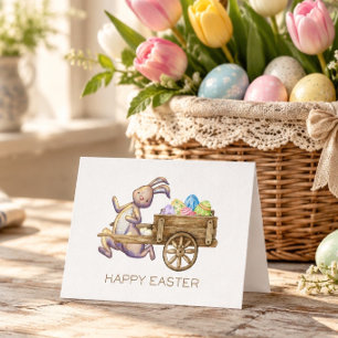 Osterhase und Oster-Eier-Kartengruß Karte