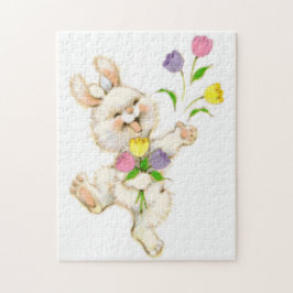 Osterhase und Tulpen Puzzle