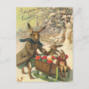 Osterhase Vintage Postkarte