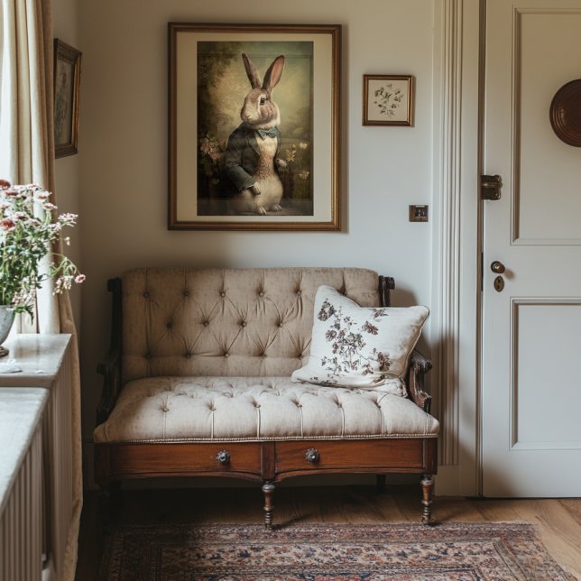 Osterhase Vintages Portrait Printable Kunst, Dicht Poster (Von Creator hochgeladen)