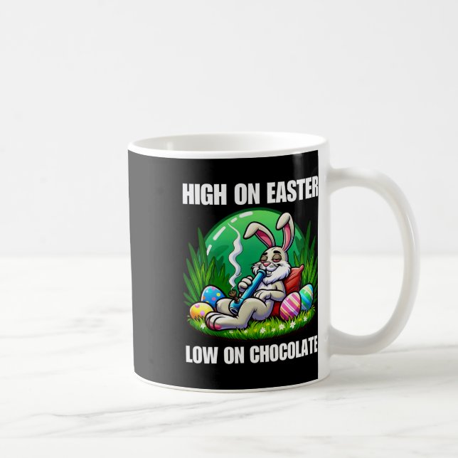 Osterhase Weed Lustiger Humor Geschenk  Kaffeetasse (Rechts)