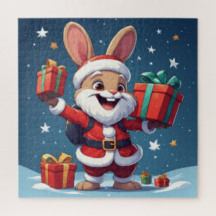 Osterhase Weihnachtsmann Weihnachtsgeschenke Puzzle