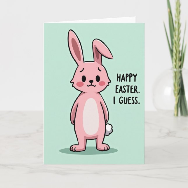Osterhase widerwillige Karte (Vorderseite)