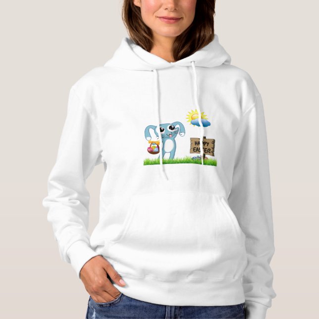 Osterhase wünscht ein frohes Ostern Hoodie (Vorderseite)